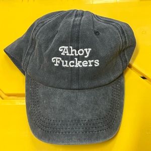 COPY - Stone Wash Blue Ahoy f*ckers Dad hat new Boating Father’s Day